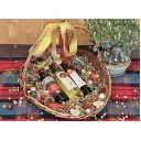 Cretan Treasure Xmas Gift – Handmade basket featuring 3 premium Cretan wines.